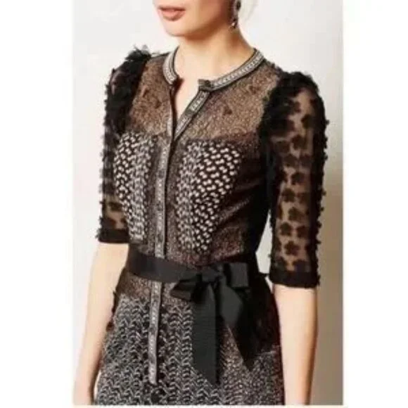 Beguile Byron Lars Anthropologie Allusion Sheath Midi Dress Size 4 - Picture 3 of 9